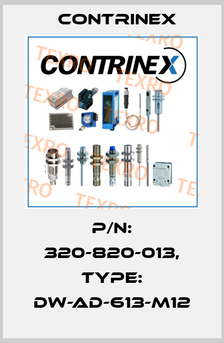 p/n: 320-820-013, Type: DW-AD-613-M12 Contrinex