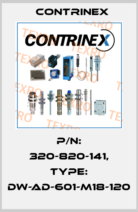 p/n: 320-820-141, Type: DW-AD-601-M18-120 Contrinex