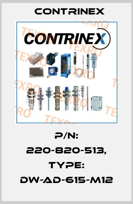 p/n: 220-820-513, Type: DW-AD-615-M12 Contrinex
