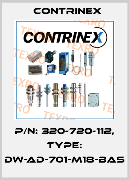 p/n: 320-720-112, Type: DW-AD-701-M18-BAS Contrinex