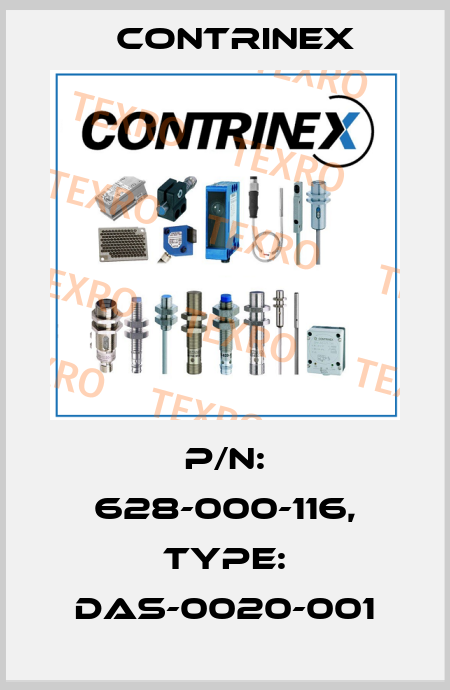 p/n: 628-000-116, Type: DAS-0020-001 Contrinex