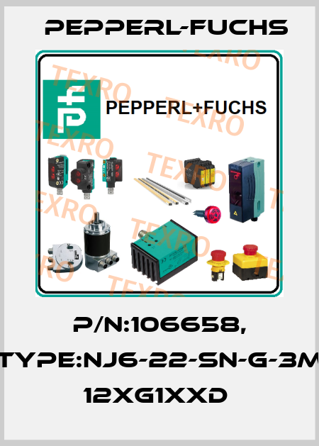 P/N:106658, Type:NJ6-22-SN-G-3M        12xG1xxD  Pepperl-Fuchs