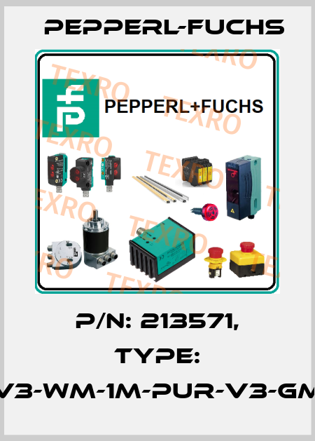 p/n: 213571, Type: V3-WM-1M-PUR-V3-GM Pepperl-Fuchs