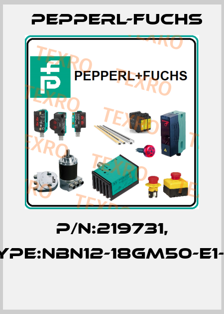 P/N:219731, Type:NBN12-18GM50-E1-M  Pepperl-Fuchs