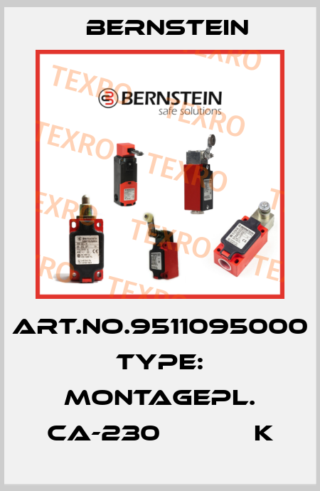 Art.No.9511095000 Type: MONTAGEPL. CA-230            K Bernstein