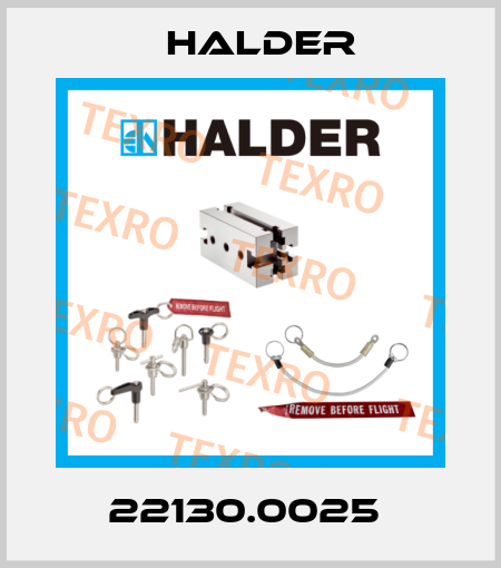 22130.0025  Halder