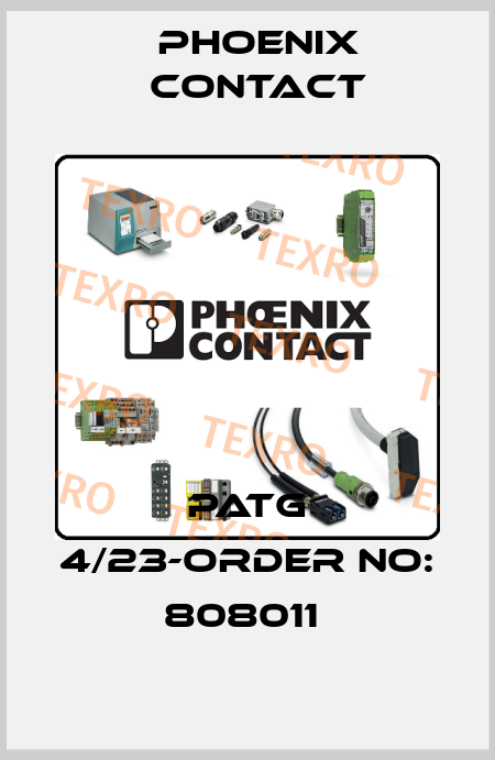 PATG 4/23-ORDER NO: 808011  Phoenix Contact