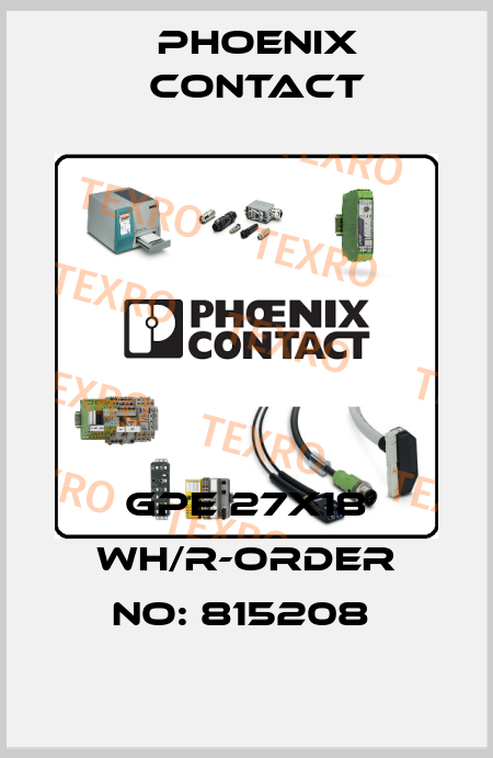 GPE 27X18 WH/R-ORDER NO: 815208  Phoenix Contact