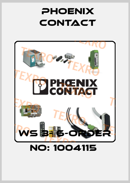 WS 3- 6-ORDER NO: 1004115  Phoenix Contact