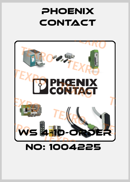 WS 4-10-ORDER NO: 1004225  Phoenix Contact