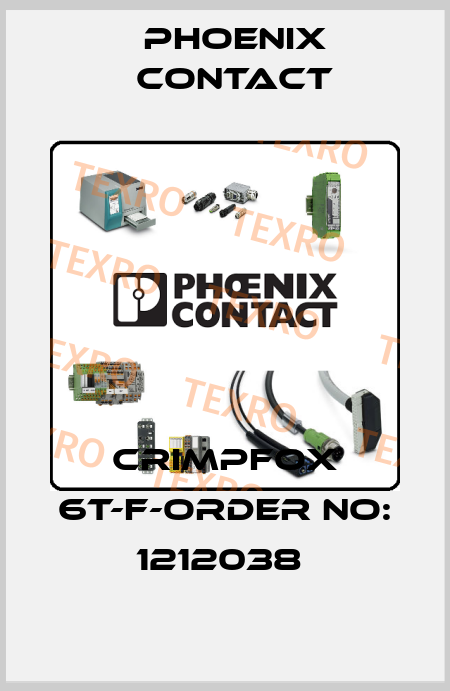 CRIMPFOX 6T-F-ORDER NO: 1212038  Phoenix Contact