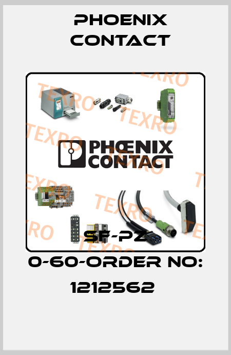 SF-PZ 0-60-ORDER NO: 1212562  Phoenix Contact