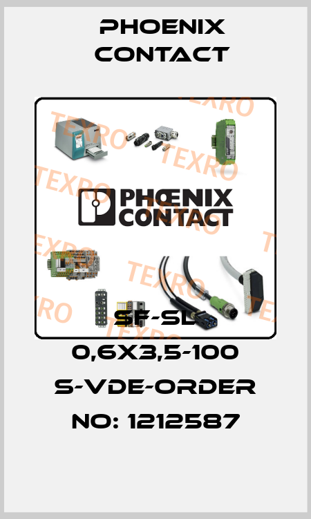 SF-SL 0,6X3,5-100 S-VDE-ORDER NO: 1212587 Phoenix Contact