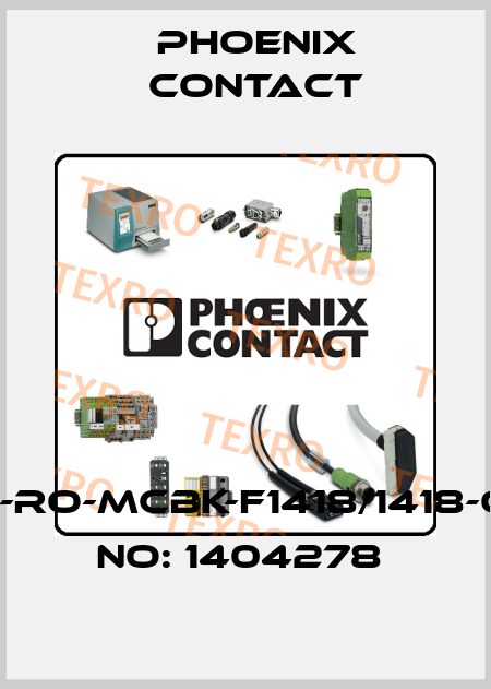 VS-TO-RO-MCBK-F1418/1418-ORDER NO: 1404278  Phoenix Contact