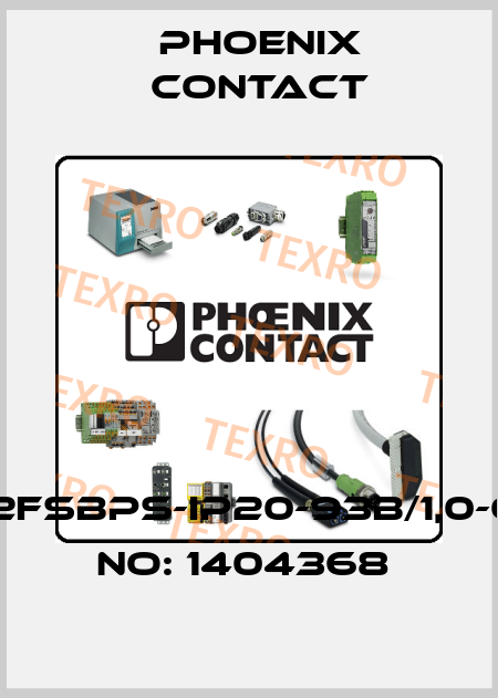 VS-M12FSBPS-IP20-93B/1,0-ORDER NO: 1404368  Phoenix Contact