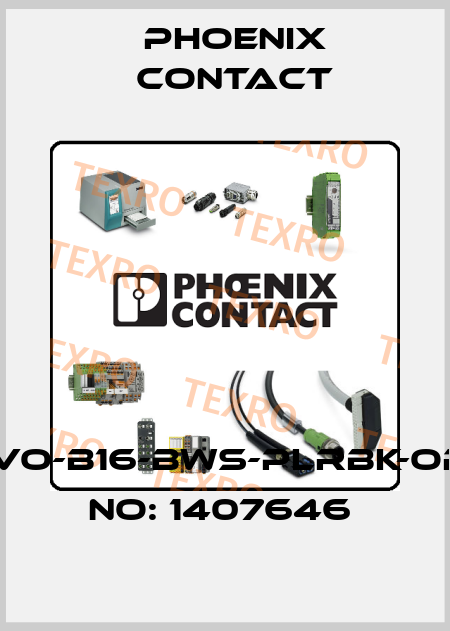 HC-EVO-B16-BWS-PLRBK-ORDER NO: 1407646  Phoenix Contact