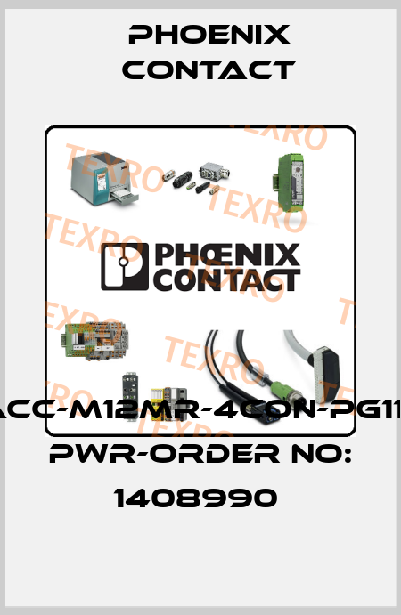 SACC-M12MR-4CON-PG11-M PWR-ORDER NO: 1408990  Phoenix Contact