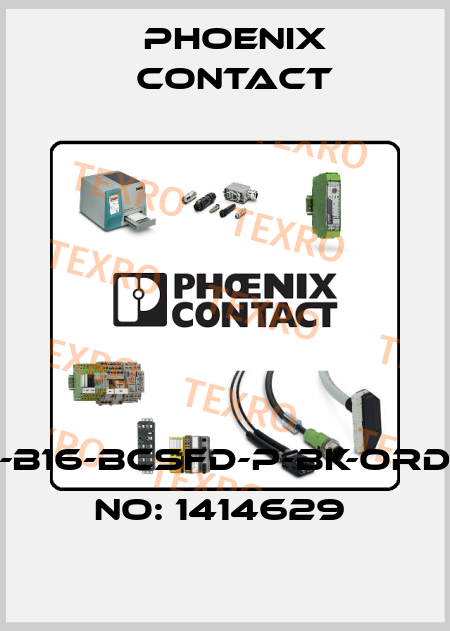 HC-B16-BCSFD-P-BK-ORDER NO: 1414629  Phoenix Contact