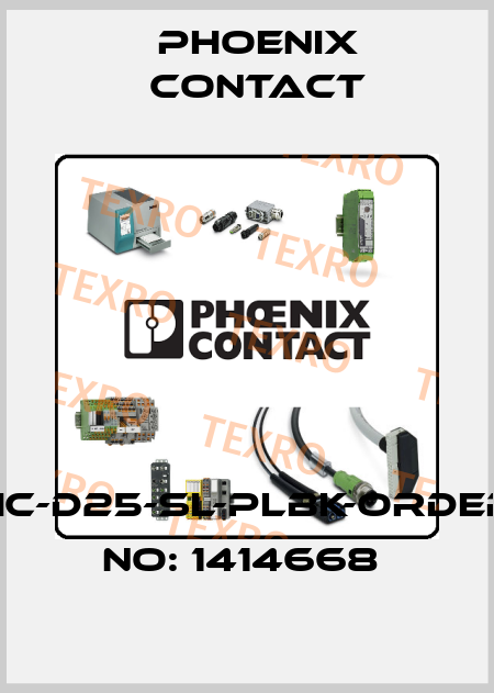 HC-D25-SL-PLBK-ORDER NO: 1414668  Phoenix Contact