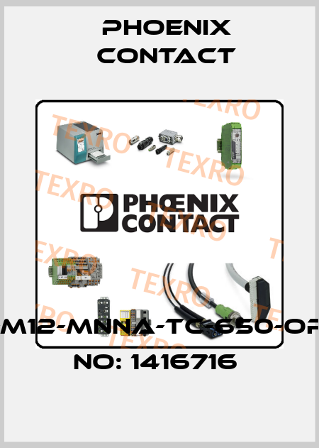FOC-M12-MNNA-TC-650-ORDER NO: 1416716  Phoenix Contact