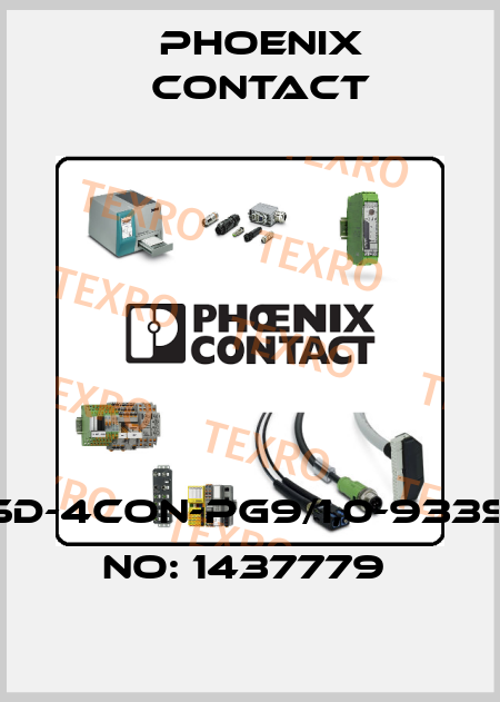 SACCBP-FSD-4CON-PG9/1,0-933SCO-ORDER NO: 1437779  Phoenix Contact