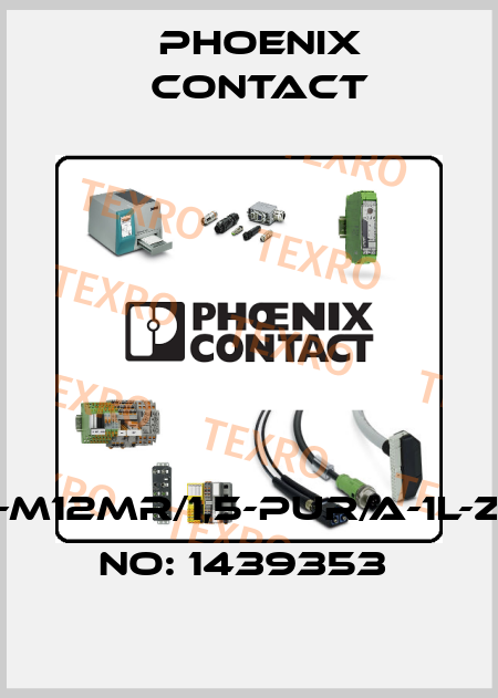 SAC-3P-M12MR/1,5-PUR/A-1L-Z-ORDER NO: 1439353  Phoenix Contact