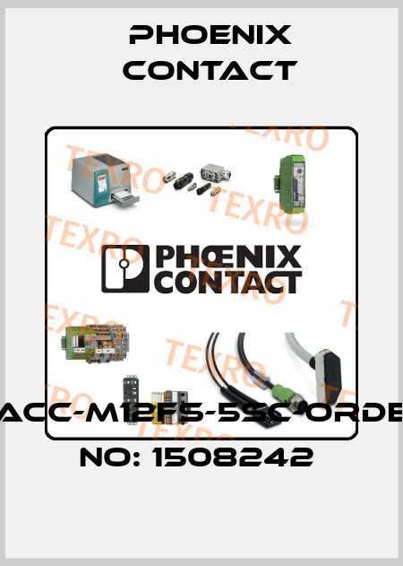 SACC-M12FS-5SC-ORDER NO: 1508242  Phoenix Contact
