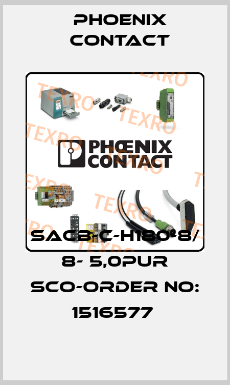 SACB-C-H180-8/ 8- 5,0PUR SCO-ORDER NO: 1516577  Phoenix Contact