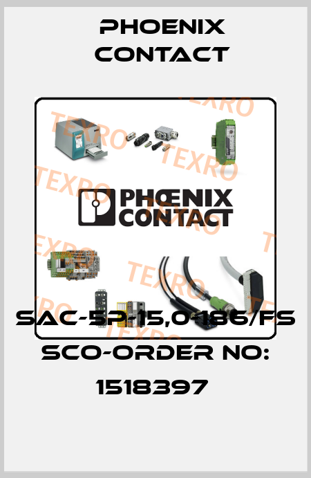 SAC-5P-15,0-186/FS SCO-ORDER NO: 1518397  Phoenix Contact