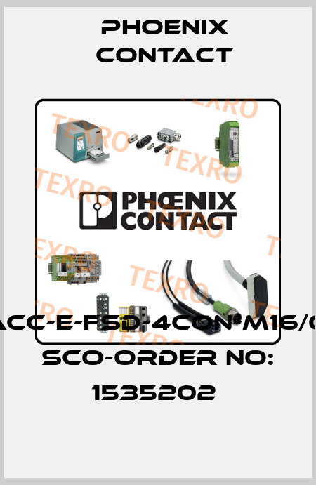SACC-E-FSD-4CON-M16/0,5 SCO-ORDER NO: 1535202  Phoenix Contact