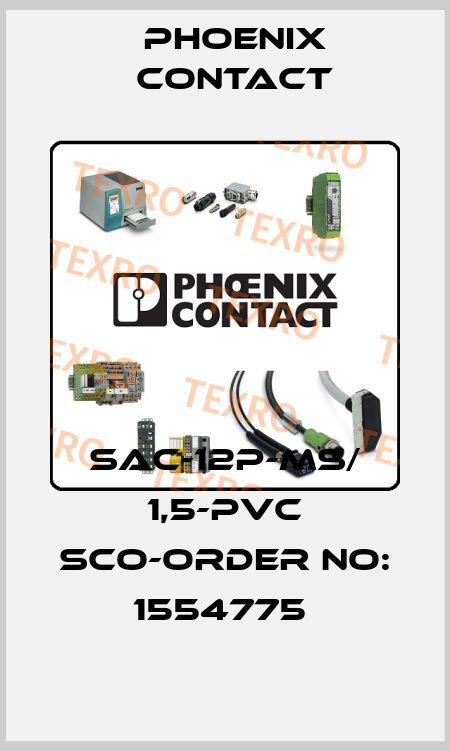 SAC-12P-MS/ 1,5-PVC SCO-ORDER NO: 1554775  Phoenix Contact
