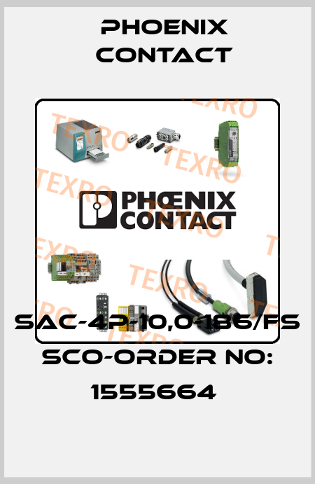 SAC-4P-10,0-186/FS SCO-ORDER NO: 1555664  Phoenix Contact