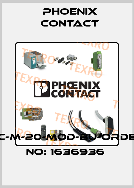 HC-M-20-MOD-BU-ORDER NO: 1636936  Phoenix Contact
