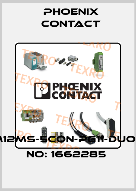 SACC-M12MS-5CON-PG11-DUO-ORDER NO: 1662285  Phoenix Contact
