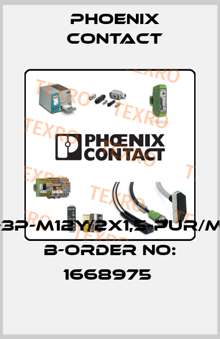 SAC-3P-M12Y/2X1,5-PUR/M12FS B-ORDER NO: 1668975  Phoenix Contact