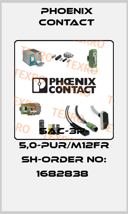 SAC-3P- 5,0-PUR/M12FR SH-ORDER NO: 1682838  Phoenix Contact