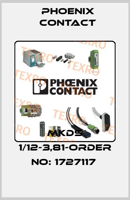 MKDS 1/12-3,81-ORDER NO: 1727117  Phoenix Contact