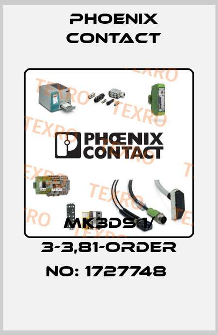 MK3DS 1/ 3-3,81-ORDER NO: 1727748  Phoenix Contact