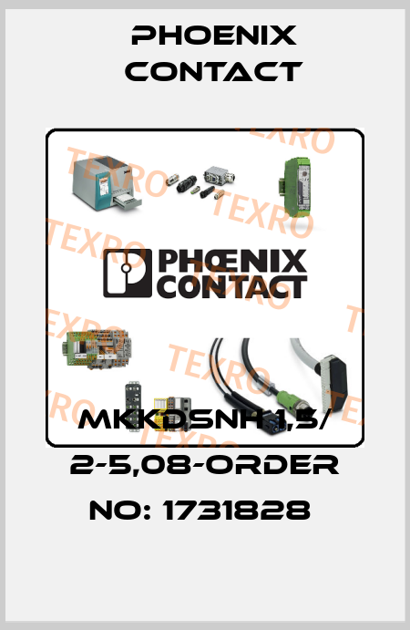 MKKDSNH 1,5/ 2-5,08-ORDER NO: 1731828  Phoenix Contact