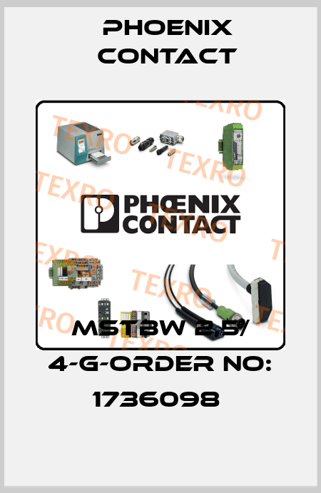 MSTBW 2,5/ 4-G-ORDER NO: 1736098  Phoenix Contact