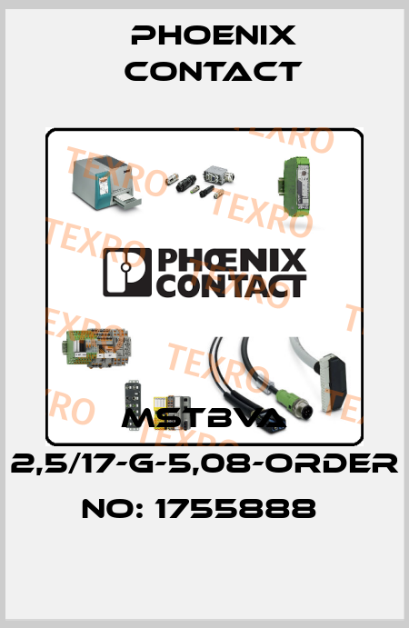 MSTBVA 2,5/17-G-5,08-ORDER NO: 1755888  Phoenix Contact