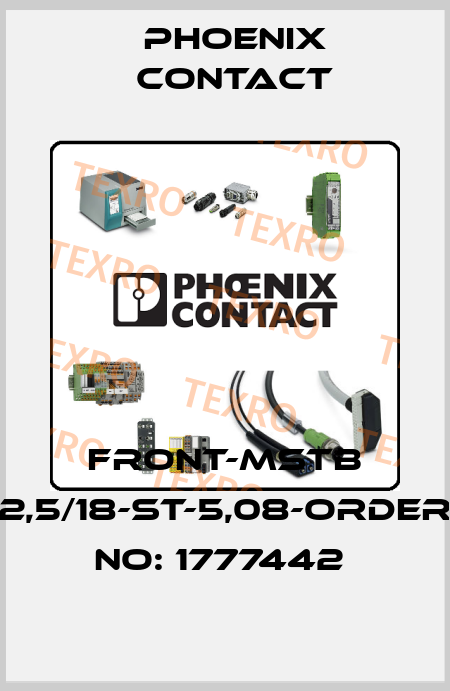 FRONT-MSTB 2,5/18-ST-5,08-ORDER NO: 1777442  Phoenix Contact
