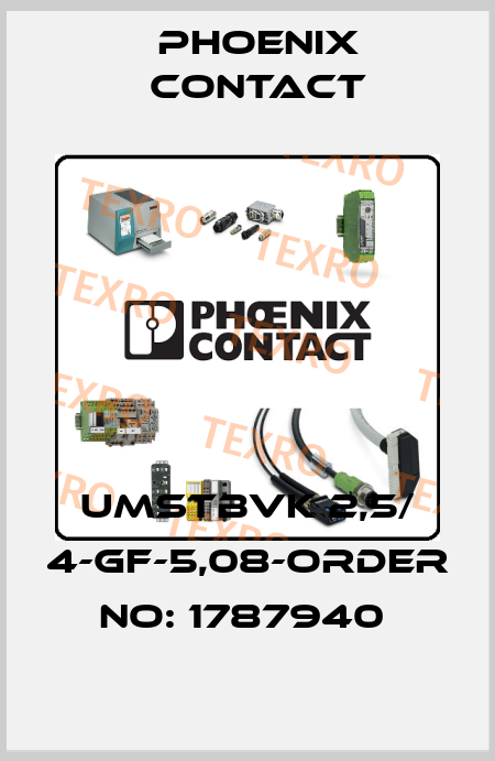 UMSTBVK 2,5/ 4-GF-5,08-ORDER NO: 1787940  Phoenix Contact