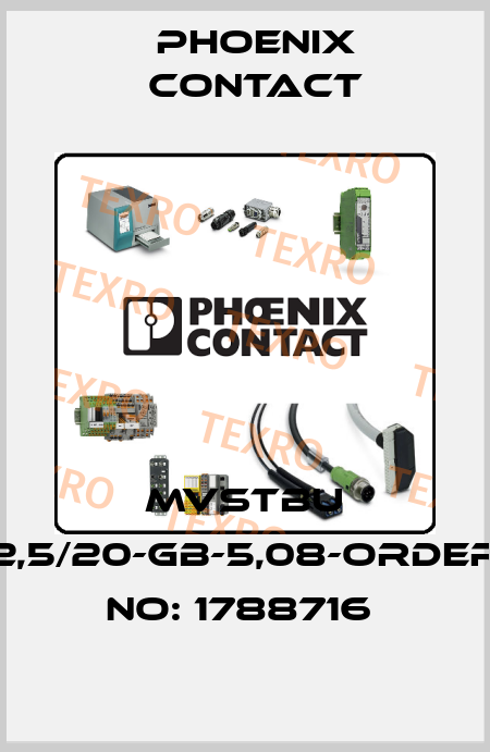 MVSTBU 2,5/20-GB-5,08-ORDER NO: 1788716  Phoenix Contact