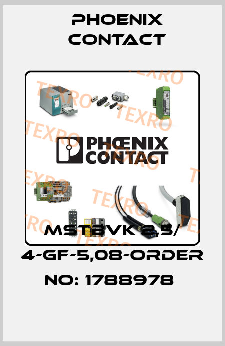 MSTBVK 2,5/ 4-GF-5,08-ORDER NO: 1788978  Phoenix Contact