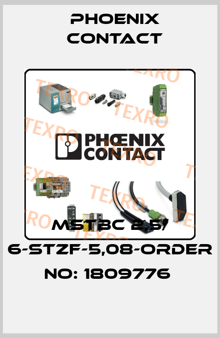MSTBC 2,5/ 6-STZF-5,08-ORDER NO: 1809776  Phoenix Contact