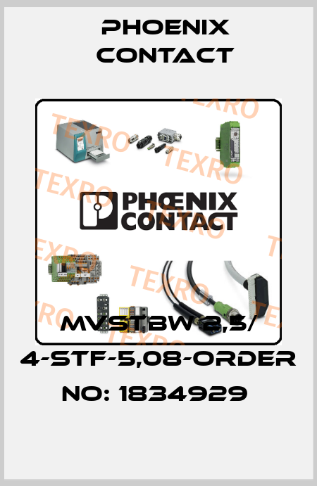 MVSTBW 2,5/ 4-STF-5,08-ORDER NO: 1834929  Phoenix Contact