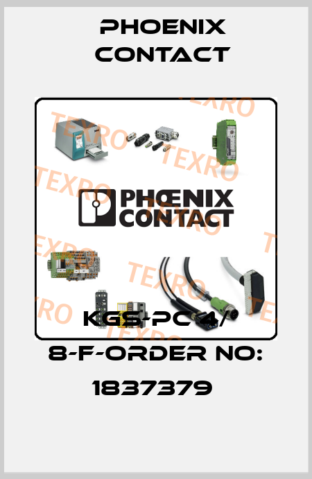 KGS-PC 4/ 8-F-ORDER NO: 1837379  Phoenix Contact
