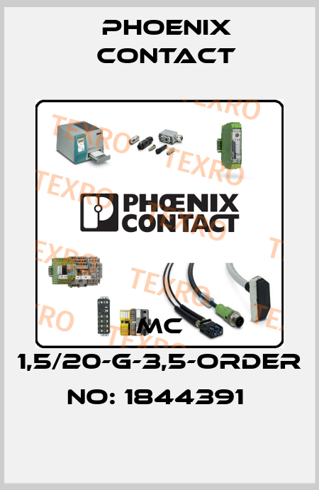 MC 1,5/20-G-3,5-ORDER NO: 1844391  Phoenix Contact