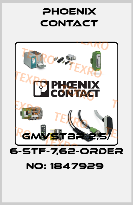 GMVSTBR 2,5/ 6-STF-7,62-ORDER NO: 1847929  Phoenix Contact